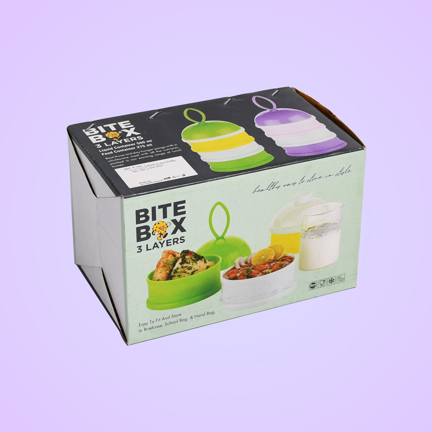 5924a  3 Layer Lunch Box Unique Design Bite Lunch Box With Liquid  Food Container Lunch Box (Green) 5924a  3 Layer Lunch Box Unique Design Bite Lunch Box With Liquid  Food Container Lunch Box (Green)
